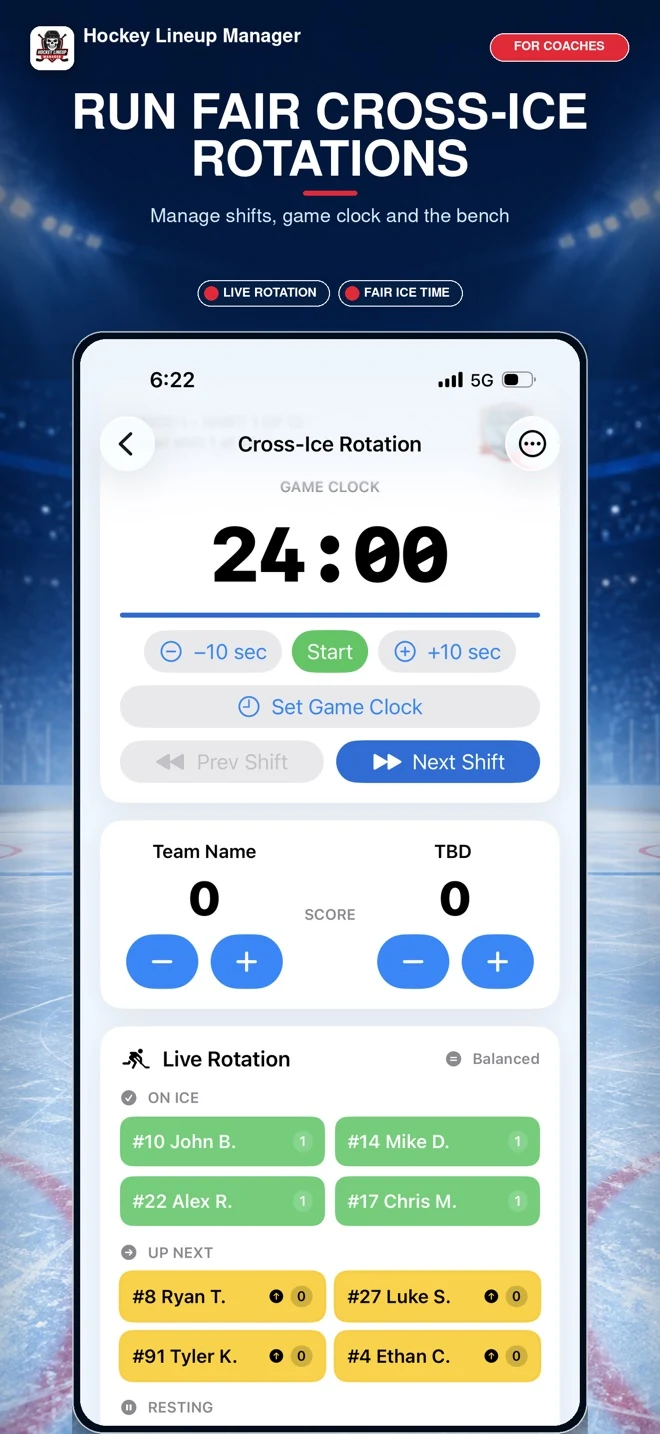 Hockey Lineup Manager app screen 3