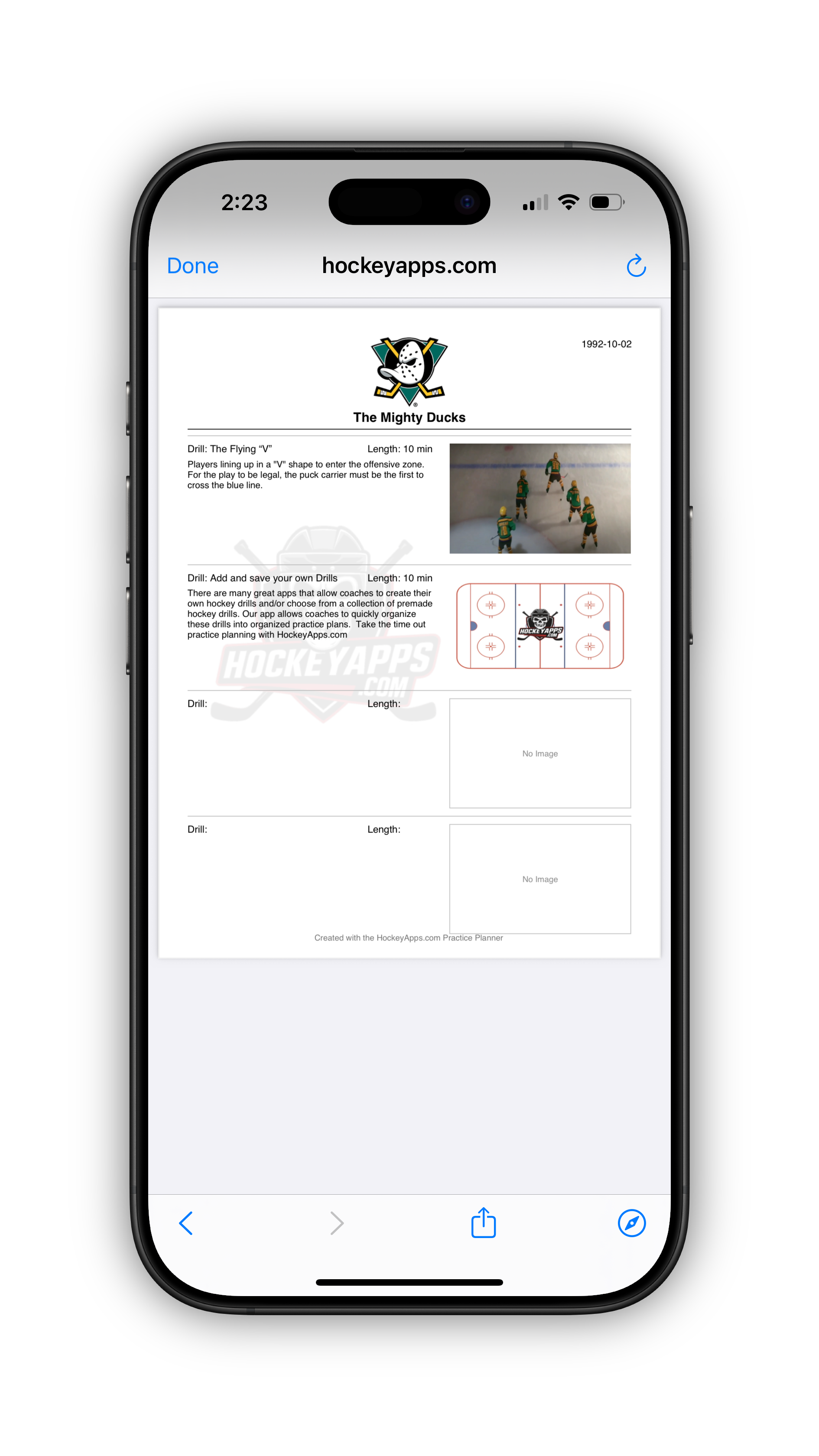 Hockey Practice Planner Screenshot