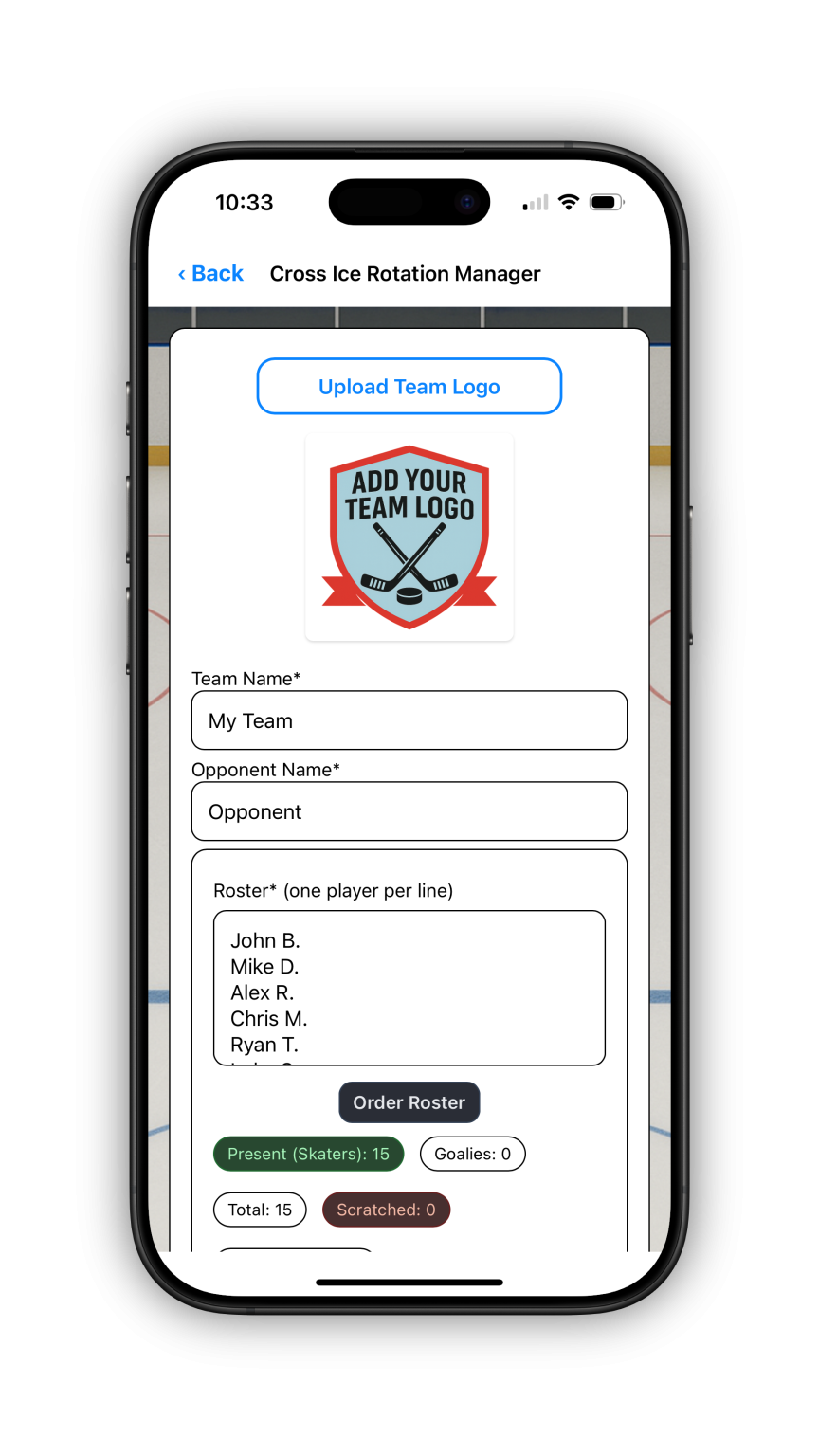 Cross-Ice Hockey Rotation Generator App - Hockey Apps